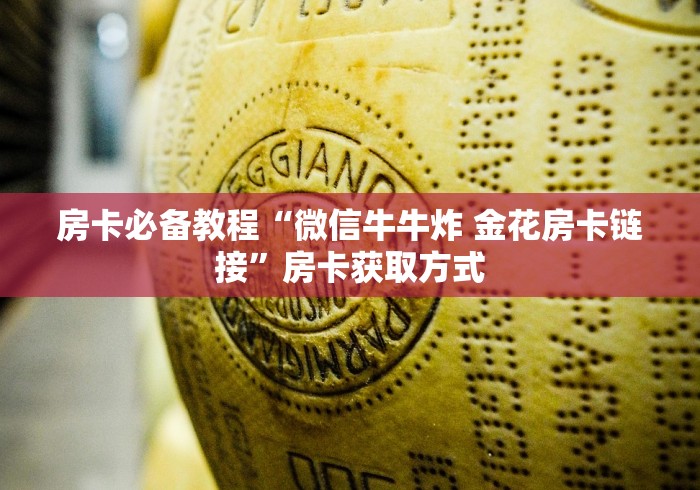 房卡必备教程“微信牛牛炸 金花房卡链接”房卡获取方式